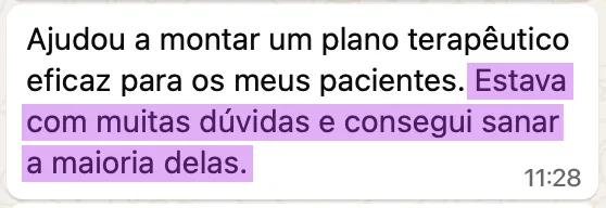 Depoimento de aluna de edição anterior do workshop